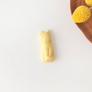 Chopstick Rest Cat Yellow | Hashioki Shigaraki Ware