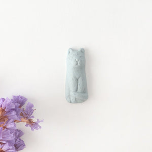 Chopstick Rest Cat Blue | Hashioki Shigaraki Ware