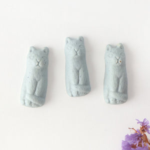 Chopstick Rest Cat Blue | Hashioki Shigaraki Ware