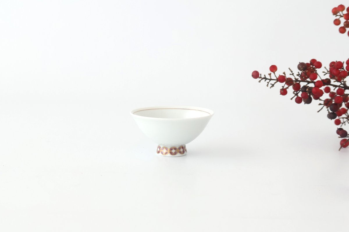 Sake Cup Sakazuki Purple Cloisonne  | Hasami Ware