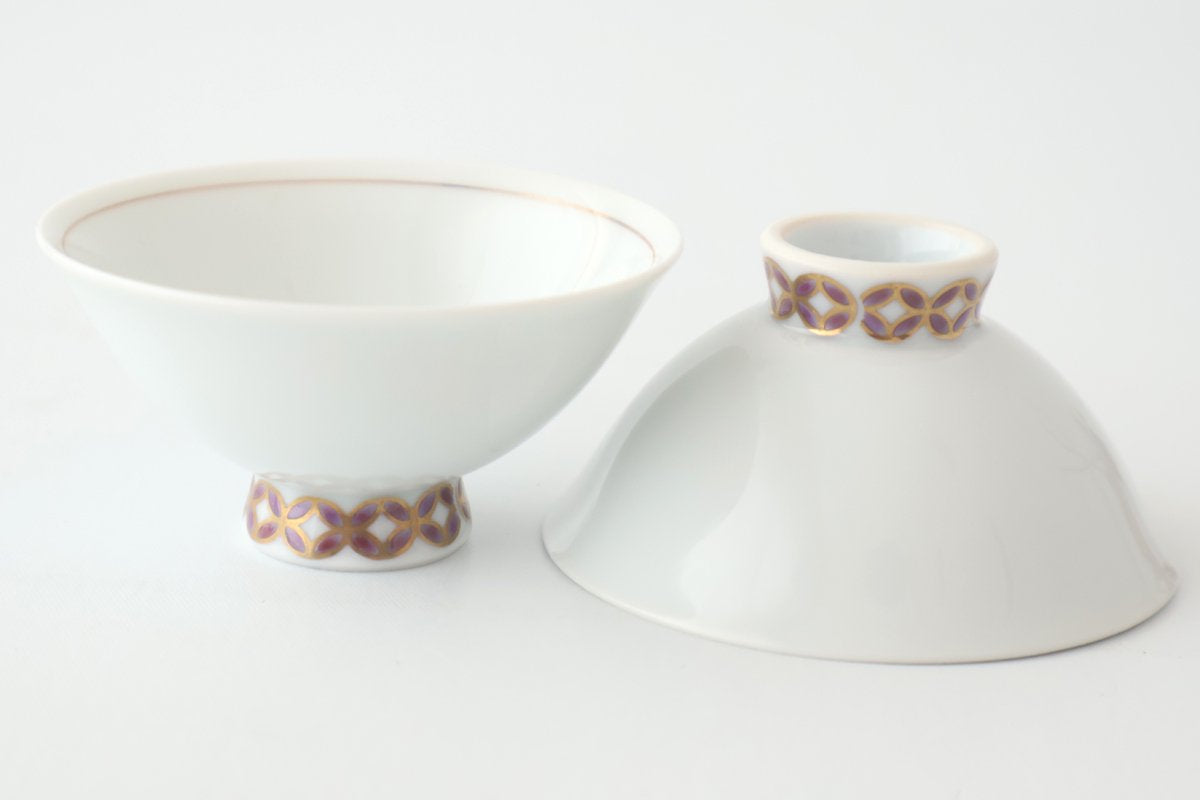 Sake Cup Sakazuki Purple Cloisonne  | Hasami Ware