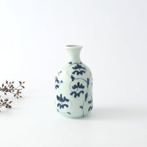 Sake Carafe Tokkuri Blue Arabesque  | Hasami Ware