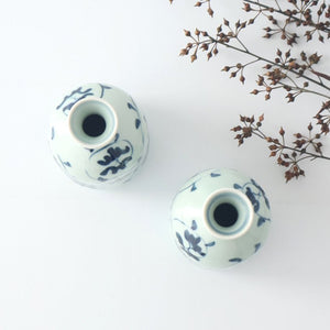 Sake Carafe Tokkuri Blue Arabesque  | Hasami Ware