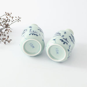 Sake Carafe Tokkuri Blue Arabesque  | Hasami Ware