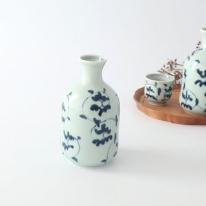 Sake Carafe Tokkuri Blue Arabesque  | Hasami Ware