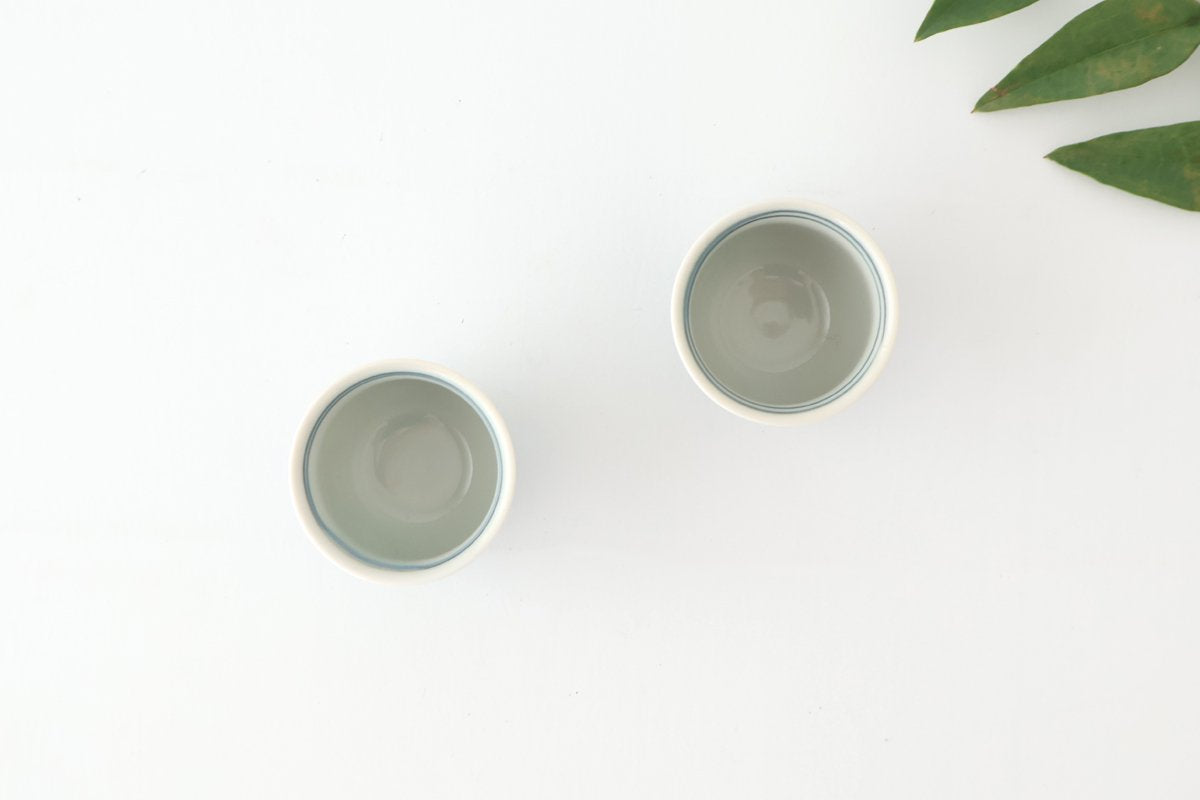 Sake Cup Choko Blue Arabesque | Hasami Ware