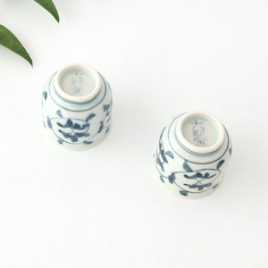 Sake Cup Choko Blue Arabesque | Hasami Ware