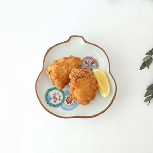 Rinkurou Kiln Gourd-shaped Plate Arabesque Round Pattern | Hasami Ware