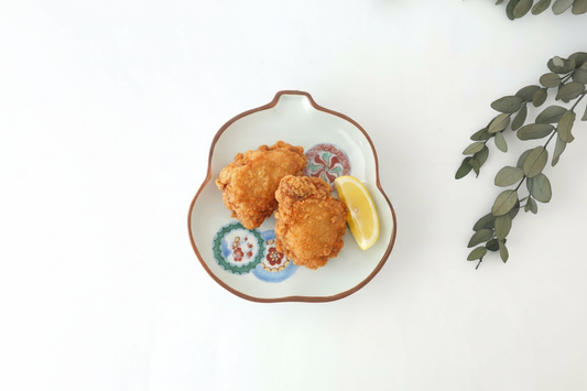 Rinkurou Kiln Gourd-shaped Plate Arabesque Round Pattern | Hasami Ware