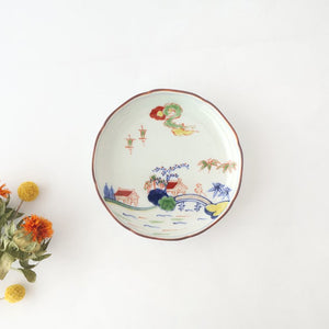 Serving Plate Colored landscape Pattern  11.4㎝/4.5in｜Arita Ware