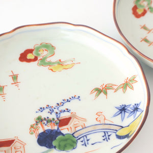 Serving Plate Colored landscape Pattern  11.4㎝/4.5in｜Arita Ware