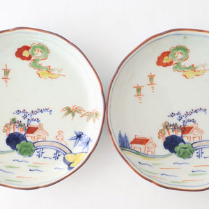 Serving Plate Colored landscape Pattern  11.4㎝/4.5in｜Arita Ware