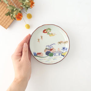 Serving Plate Colored landscape Pattern  11.4㎝/4.5in｜Arita Ware