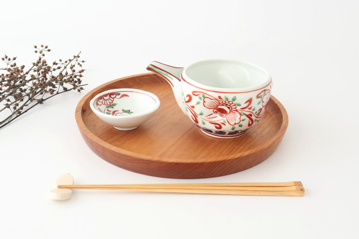 Katakuchi Small Bowl Red Butterfly | Hasami Ware