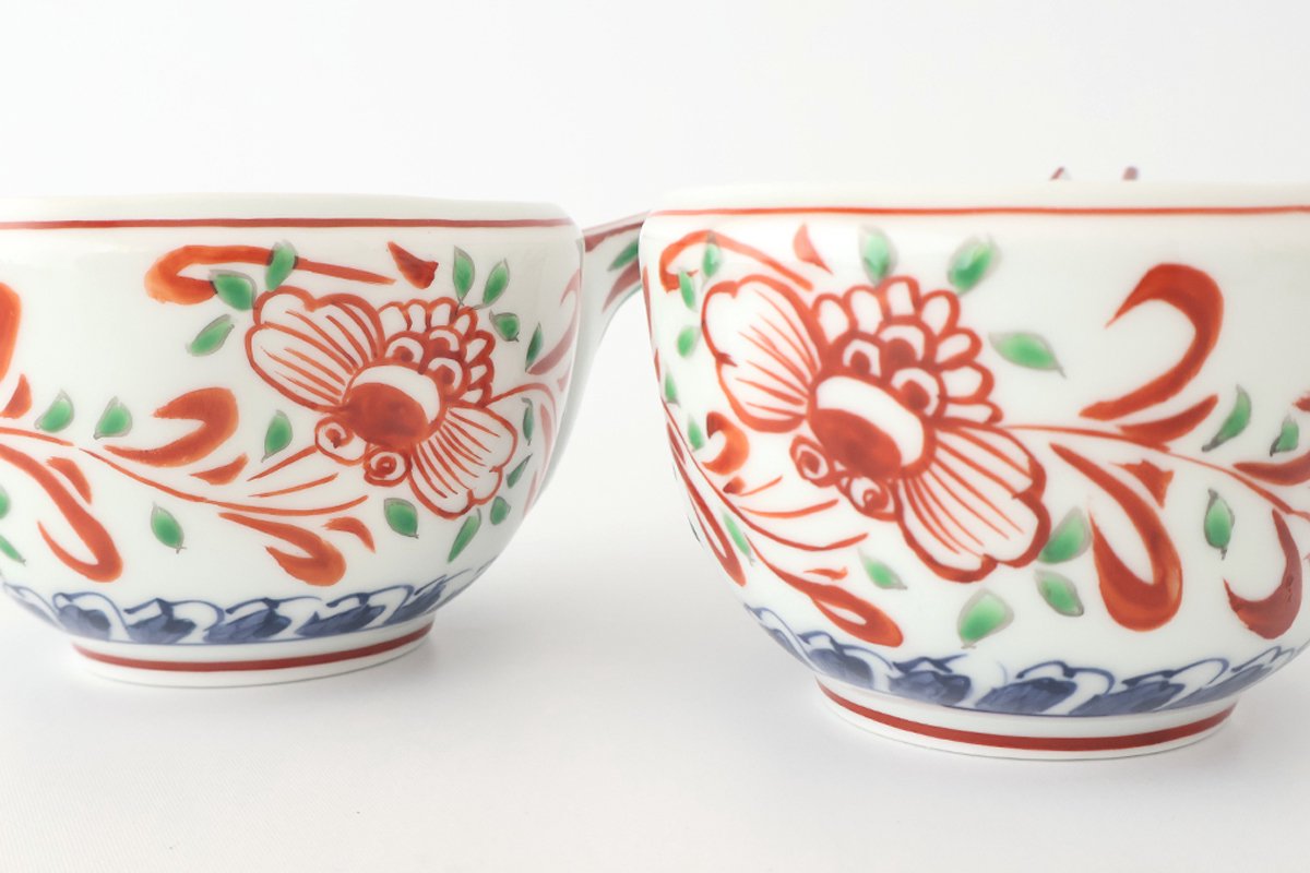 Katakuchi Small Bowl Red Butterfly | Hasami Ware