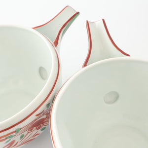 Katakuchi Small Bowl Red Butterfly | Hasami Ware