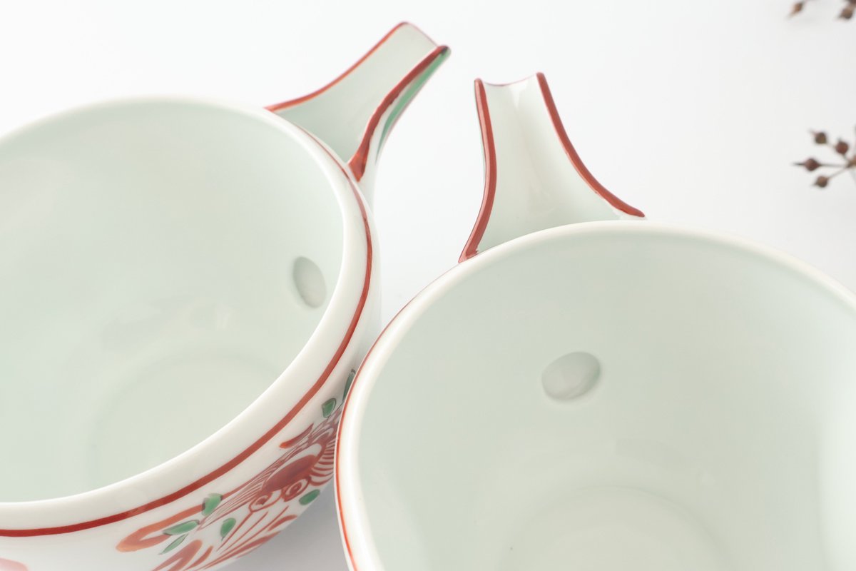 Katakuchi Small Bowl Red Butterfly | Hasami Ware