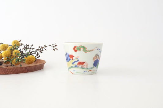 Soba Choko Coloerd Landscape | Free Cup Arita Ware