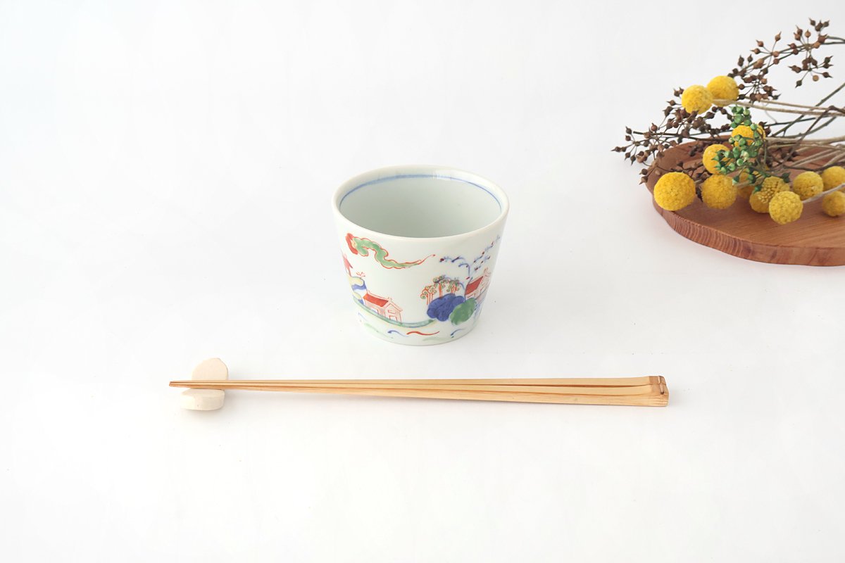 Soba Choko Coloerd Landscape | Free Cup Arita Ware