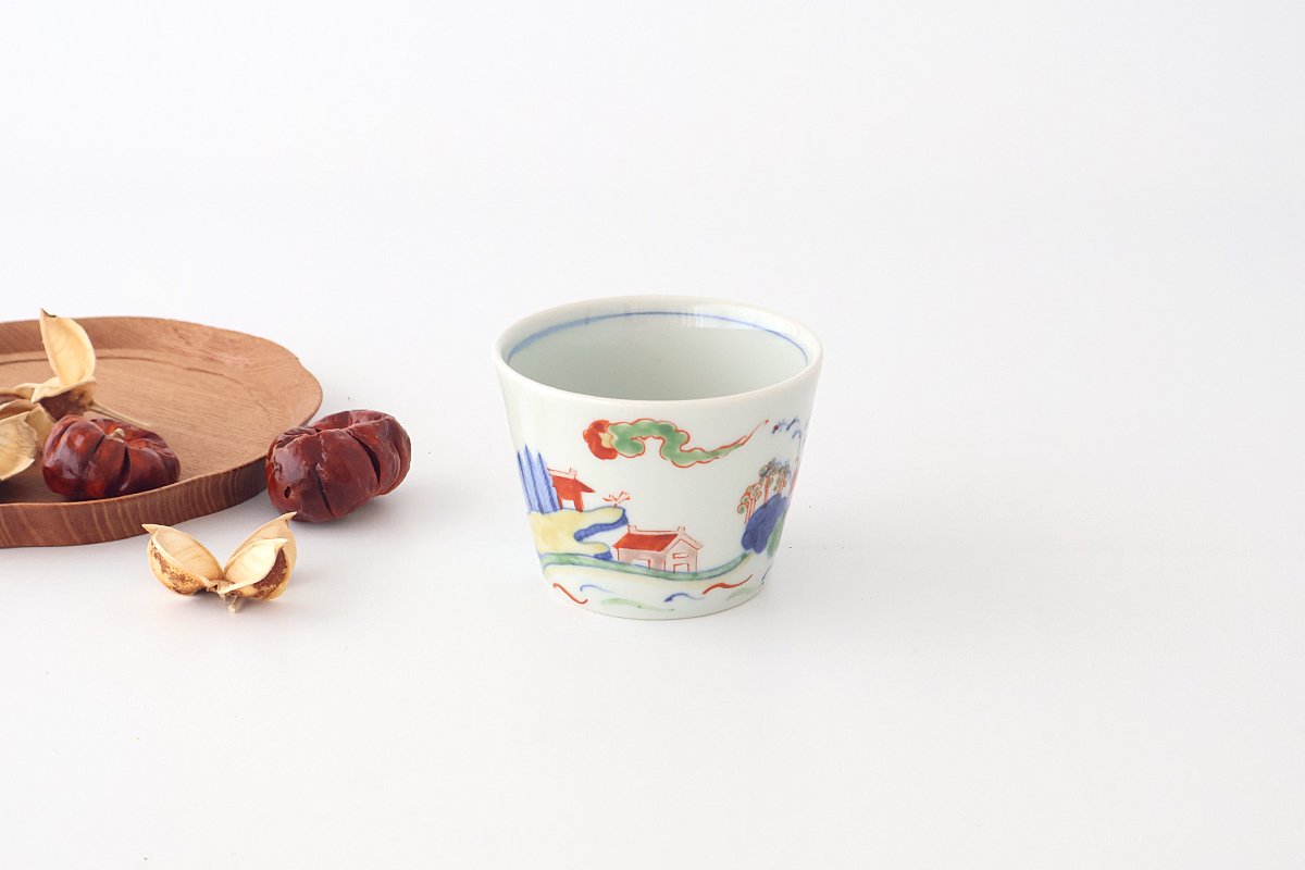 Soba Choko Coloerd Landscape | Free Cup Arita Ware