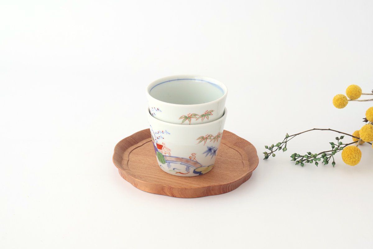 Soba Choko Coloerd Landscape | Free Cup Arita Ware