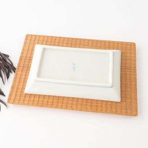 Rectangle Plate Landscape Shochikubai｜Sushi Plate Arita Ware