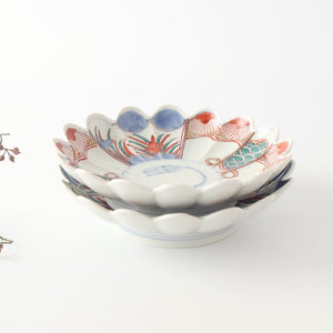 Chrysanthemum-shaped Plate Red Irises 19.5㎝/7.7in | Arita Ware