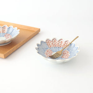 Chrysanthemum-shaped Small Plate Check and Flower Pattern | Arita Ware