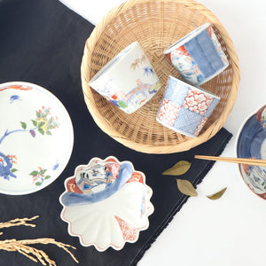 Soba Choko Check and Flower | Free Cup Arita Ware