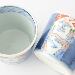 Soba Choko Landscape Blue | Free Cup Arita Ware