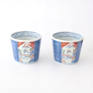 Soba Choko Landscape Blue | Free Cup Arita Ware