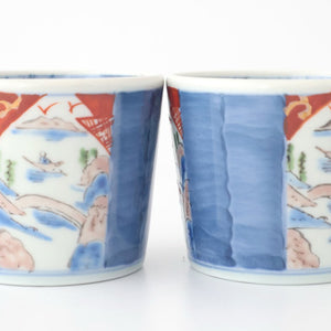 Soba Choko Landscape Blue | Free Cup Arita Ware