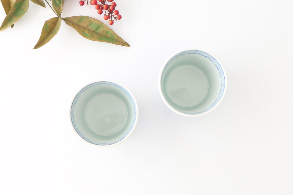 Soba Choko Landscape Blue | Free Cup Arita Ware