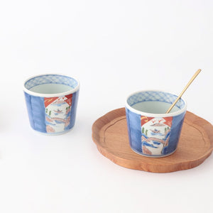 Soba Choko Landscape Blue | Free Cup Arita Ware