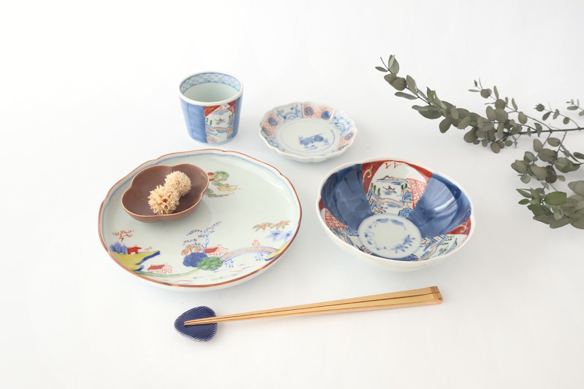 Soba Choko Landscape Blue | Free Cup Arita Ware