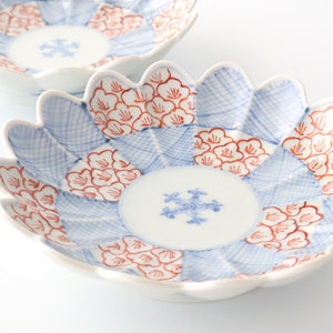 Chrysanthemum-shaped Plate Checkered Petal Pattern 19.5㎝/7.7in | Arita Ware