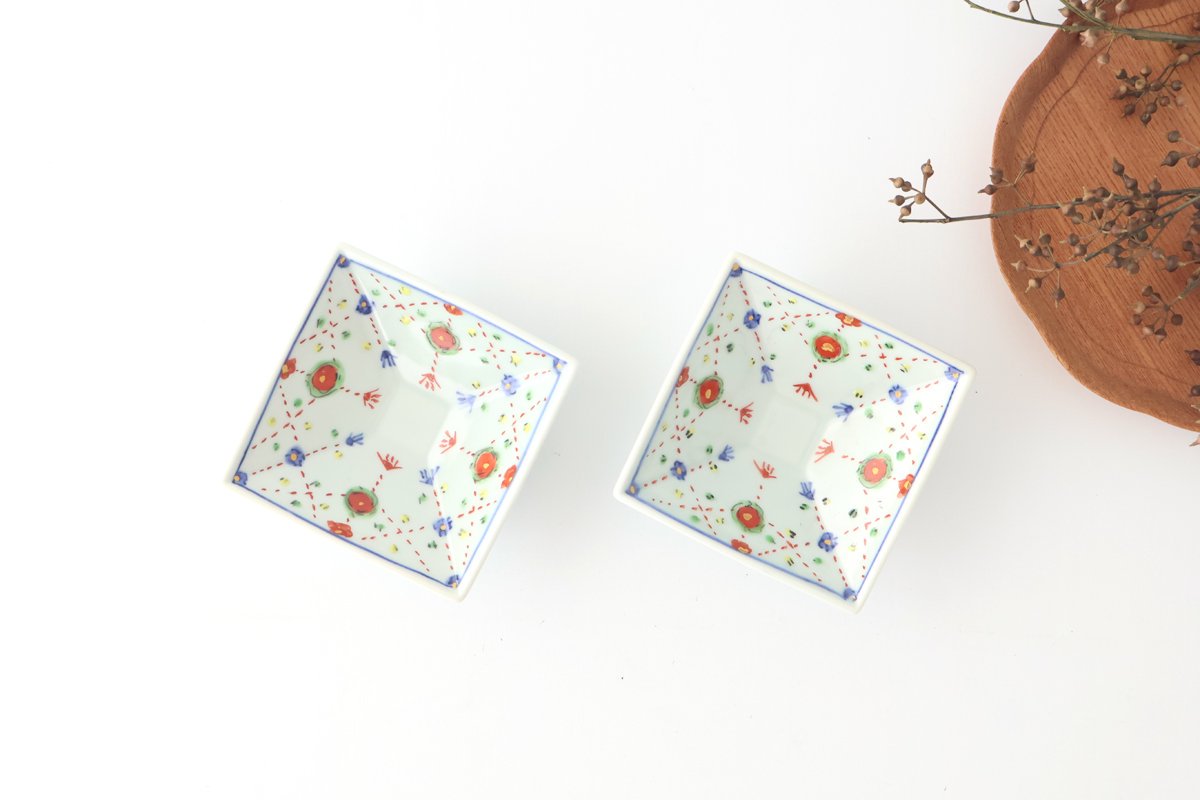 Square Small Bowl Necklace Patterns | Hasami Ware