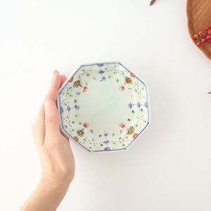 Octagonal Serving Plate Yoraku Pattern | Hasami Ware