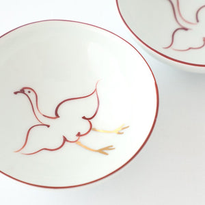 Sauce Plate White Crane | Hasami Ware