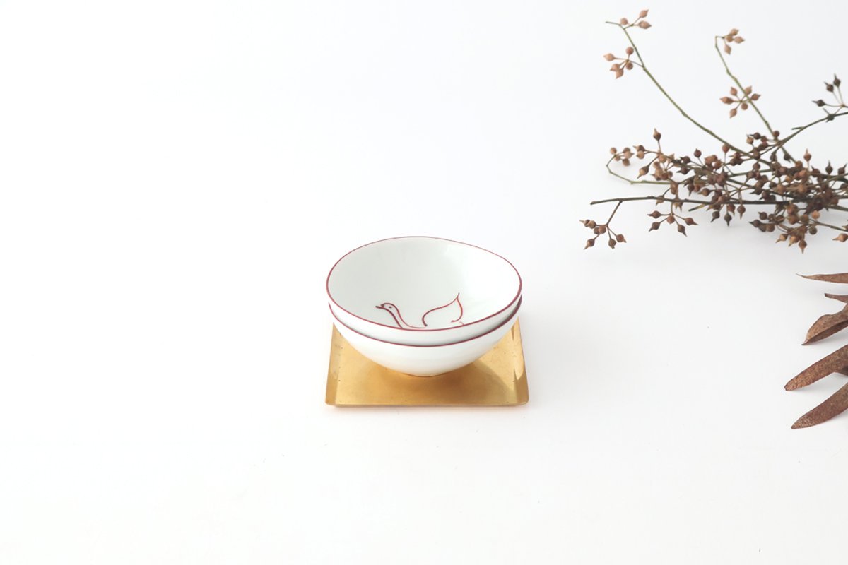 Sauce Plate White Crane | Hasami Ware