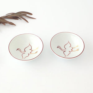 Sauce Plate White Crane | Hasami Ware