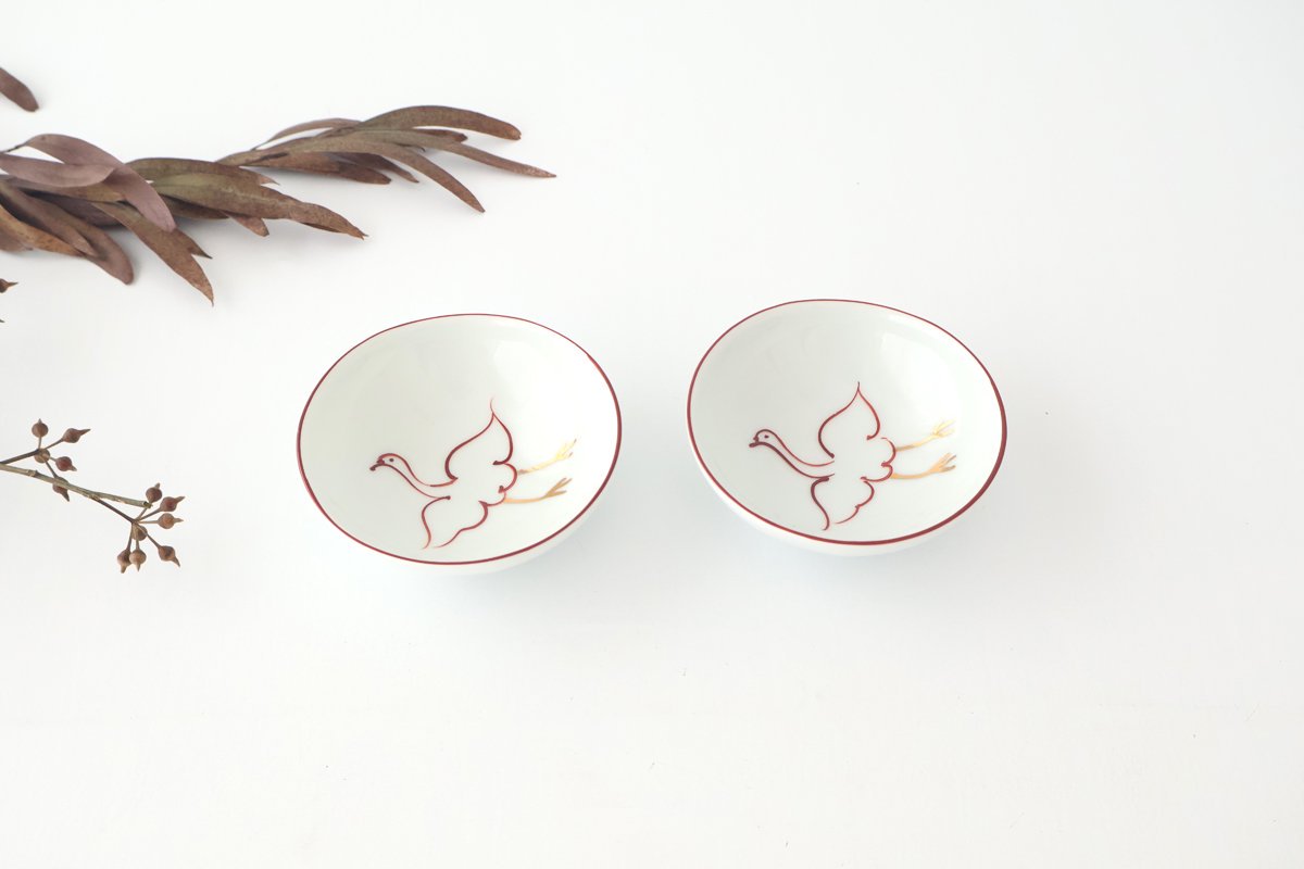 Sauce Plate White Crane | Hasami Ware