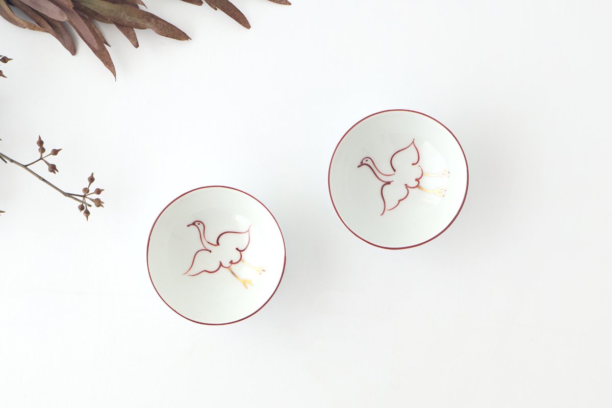 Sauce Plate White Crane | Hasami Ware