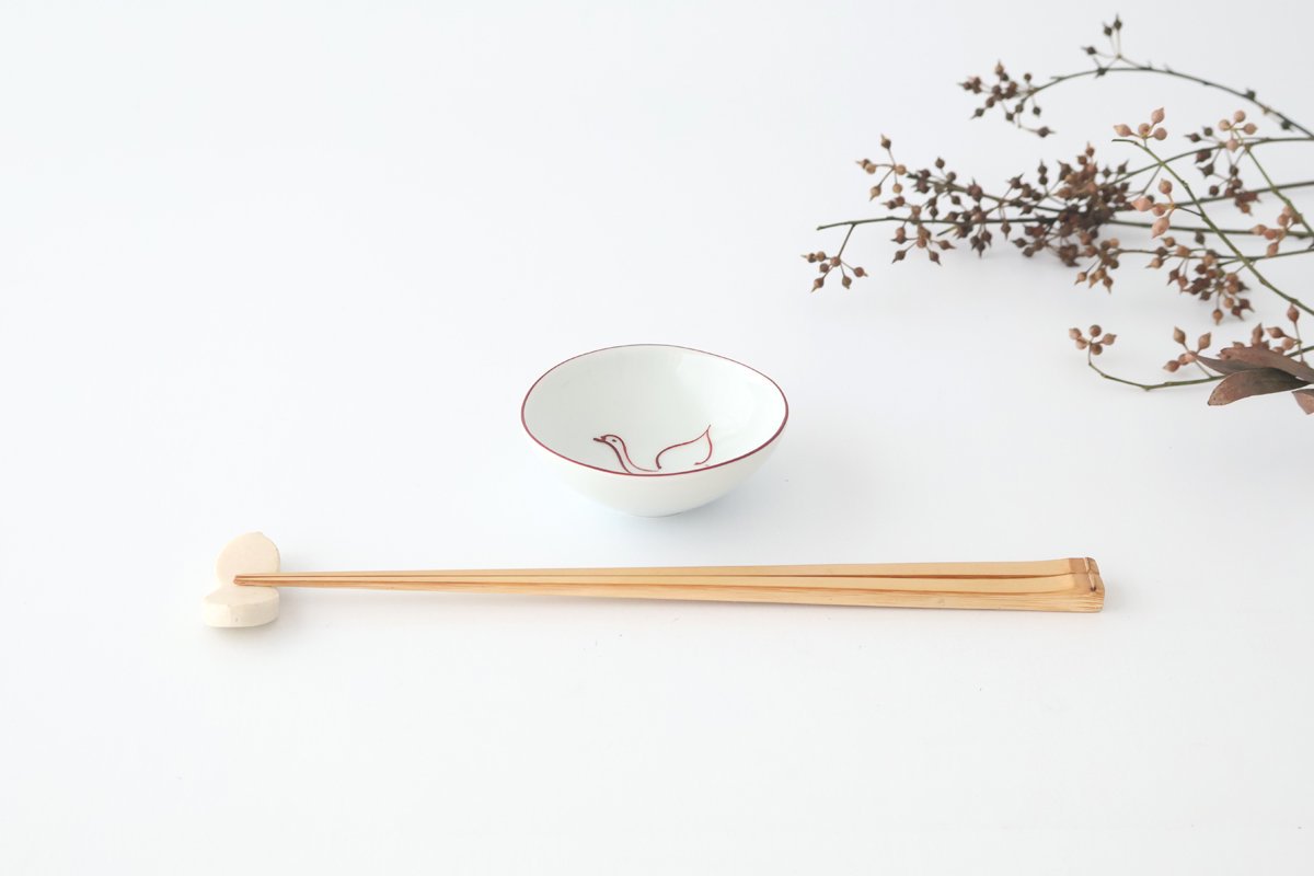 Sauce Plate White Crane | Hasami Ware