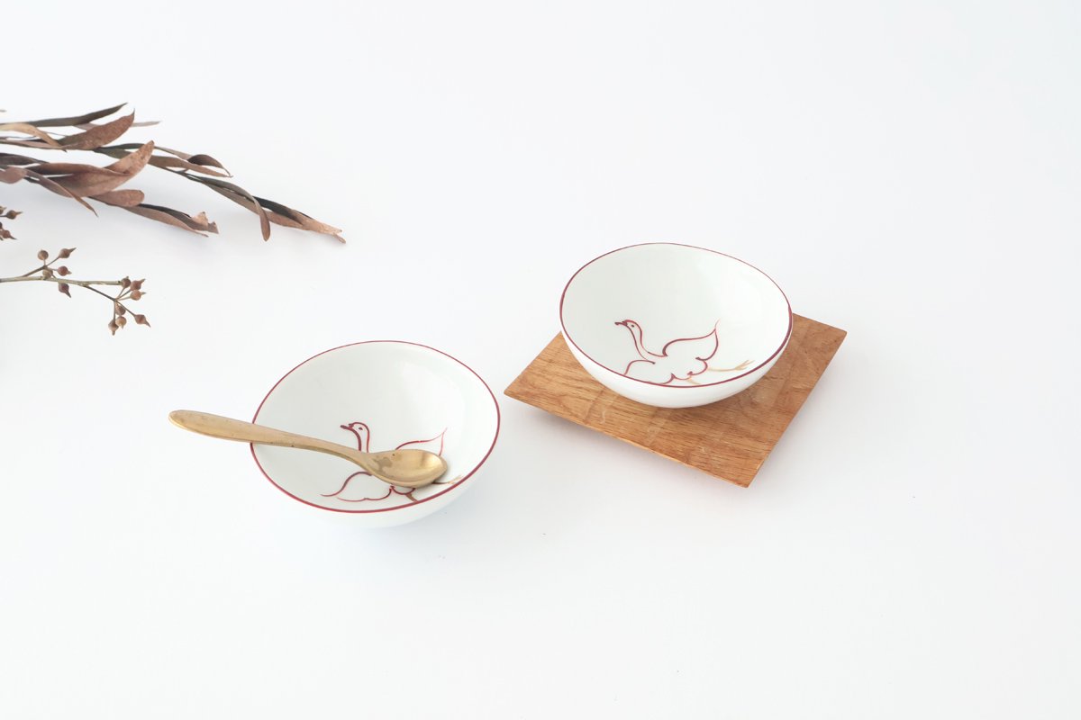 Sauce Plate White Crane | Hasami Ware