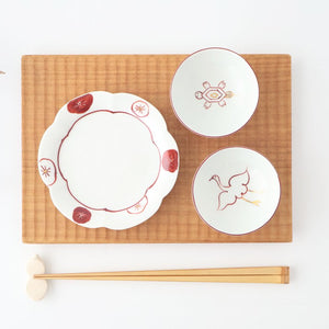 Sauce Plate White Crane | Hasami Ware