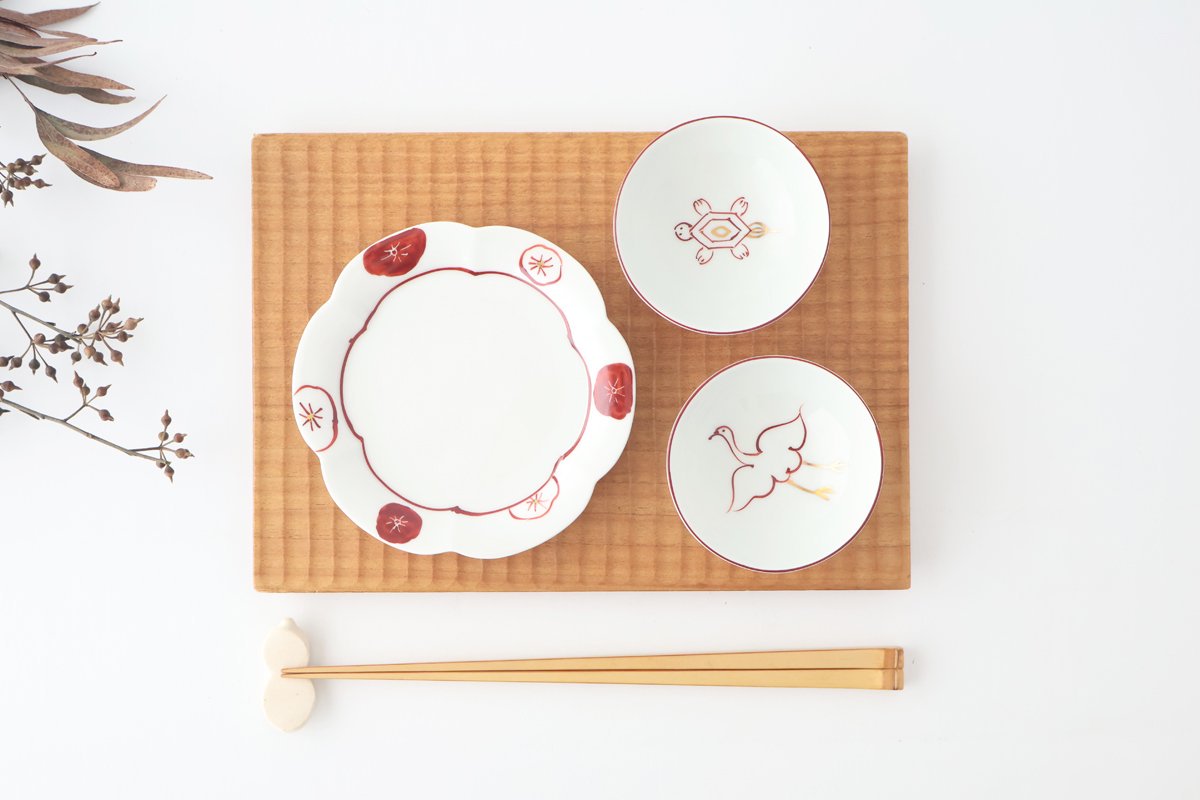 Sauce Plate White Crane | Hasami Ware