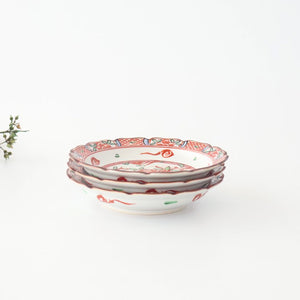 Flower-shaped Plate Blue and Red | Hasami Ware