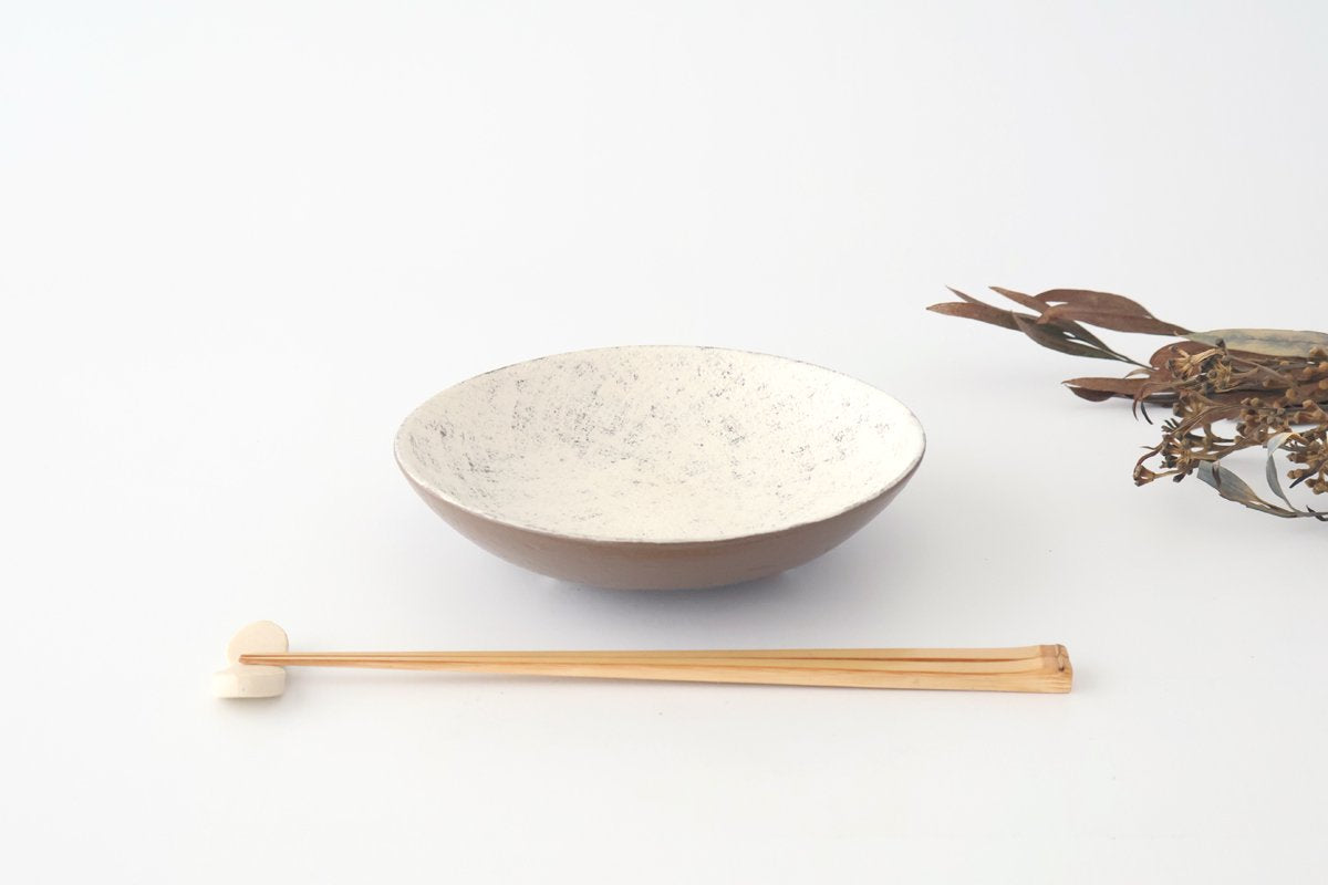 Triangular Medium Plate White Kohiki | Hasami Ware