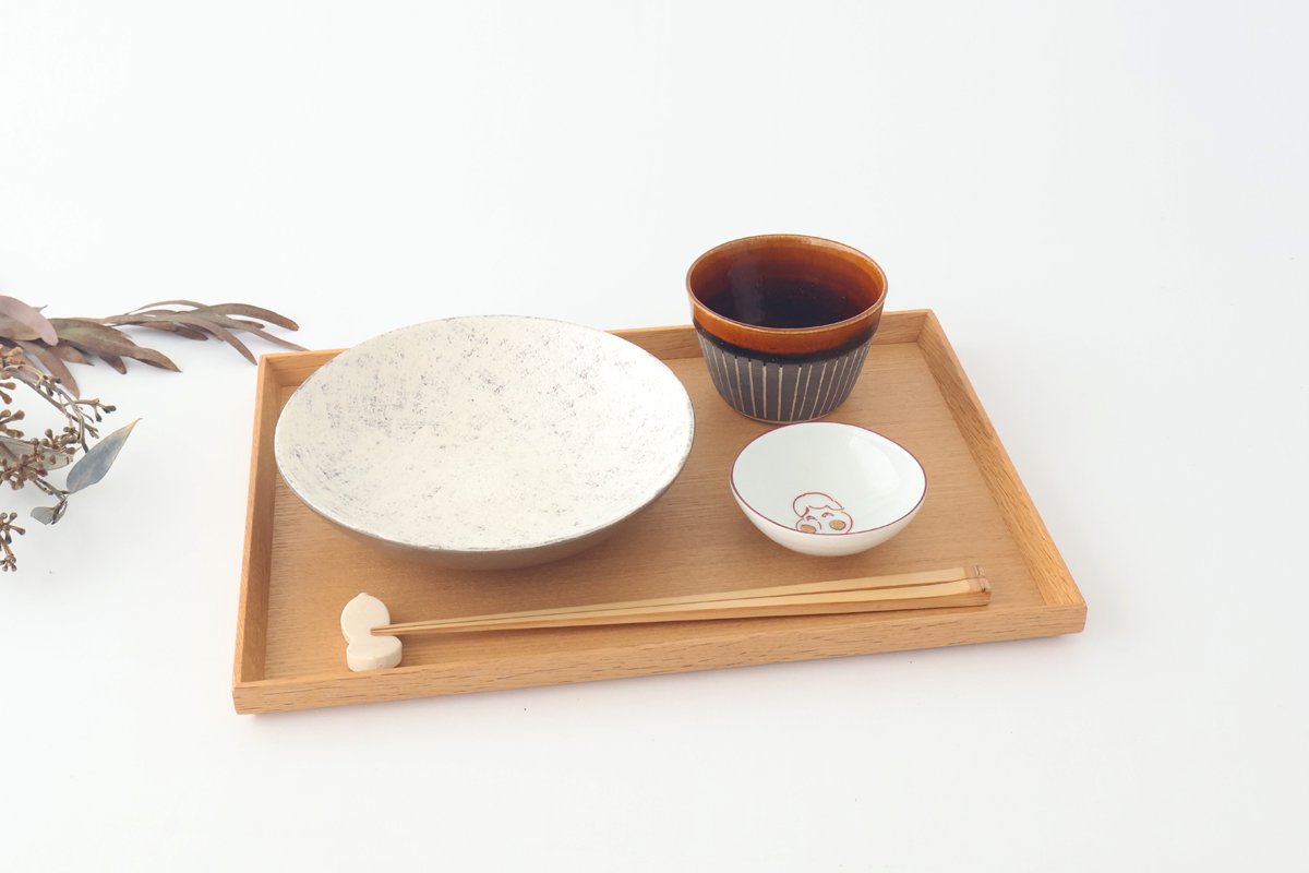 Triangular Medium Plate White Kohiki | Hasami Ware